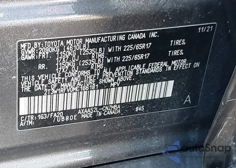 2021 Toyota Rav4 Xle from USA, damaged, VIN 2T3W1RFV0MC166181